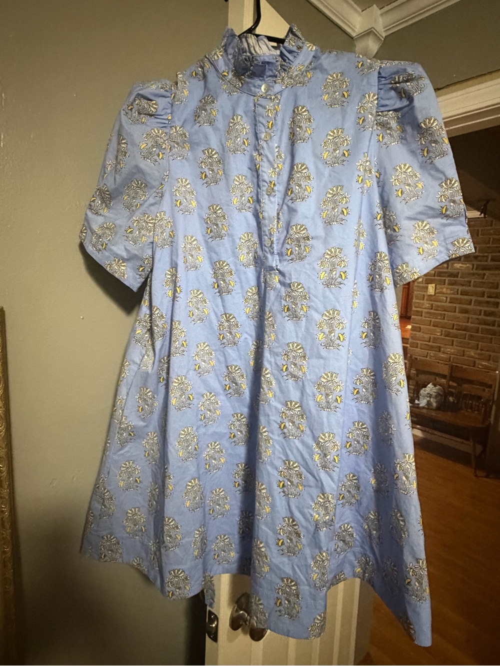 Entro Blue Floral Embroidered women’s Dress - Picture 1 of 4